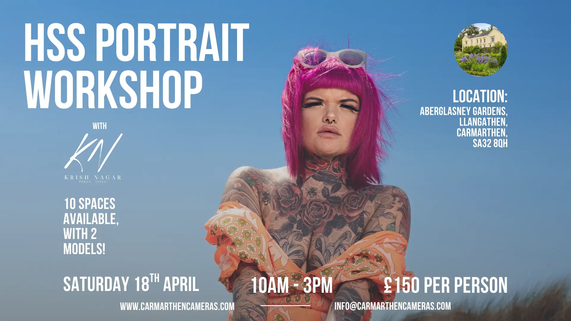 HSS Portrait Photography at Aberglasney Gardens - w/ Krish Photo/Video