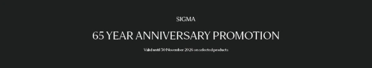 Celebrate 65 Years of Sigma – Save on Selected Sigma Lenses