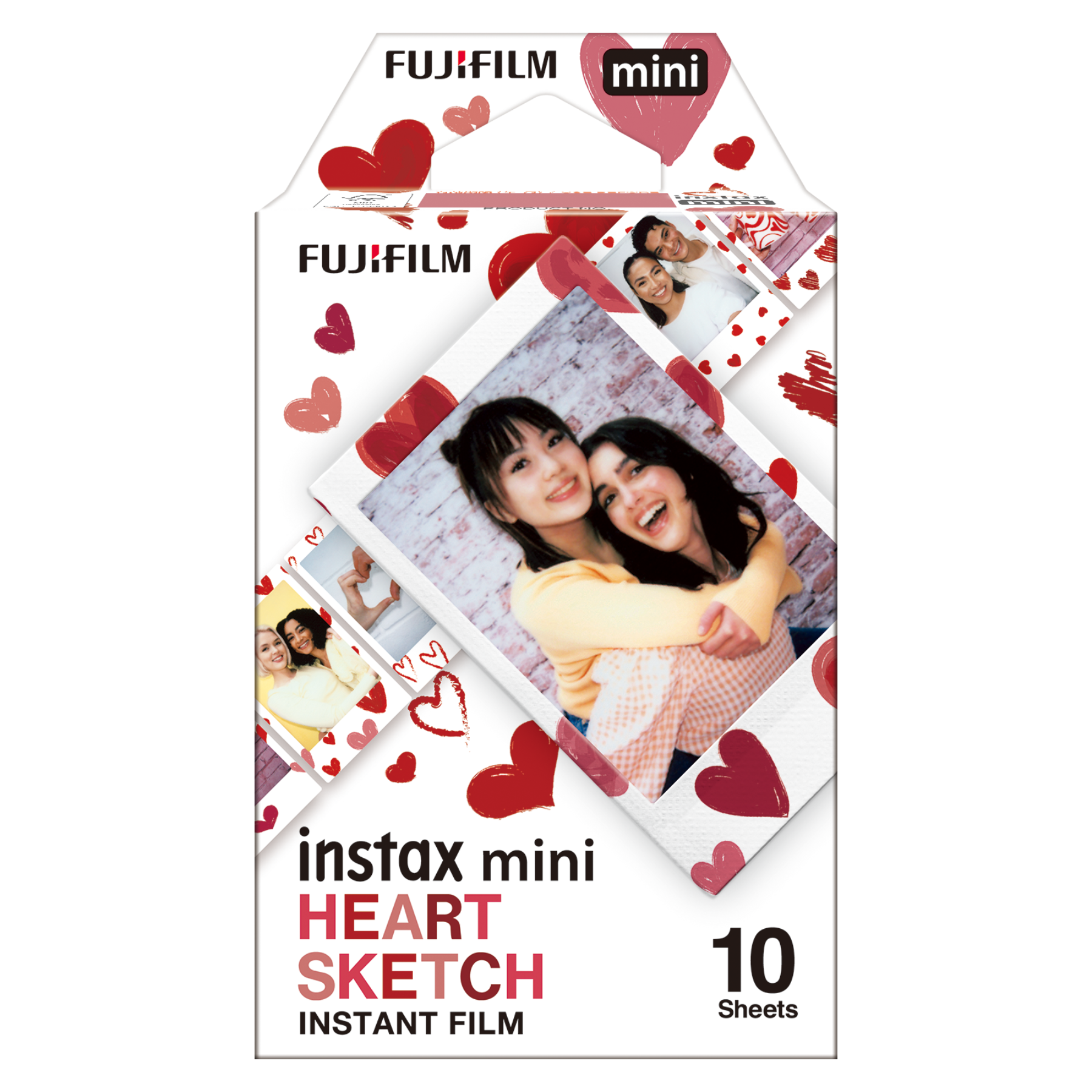Fujifilm Instax Mini Film - Hearts Sketch