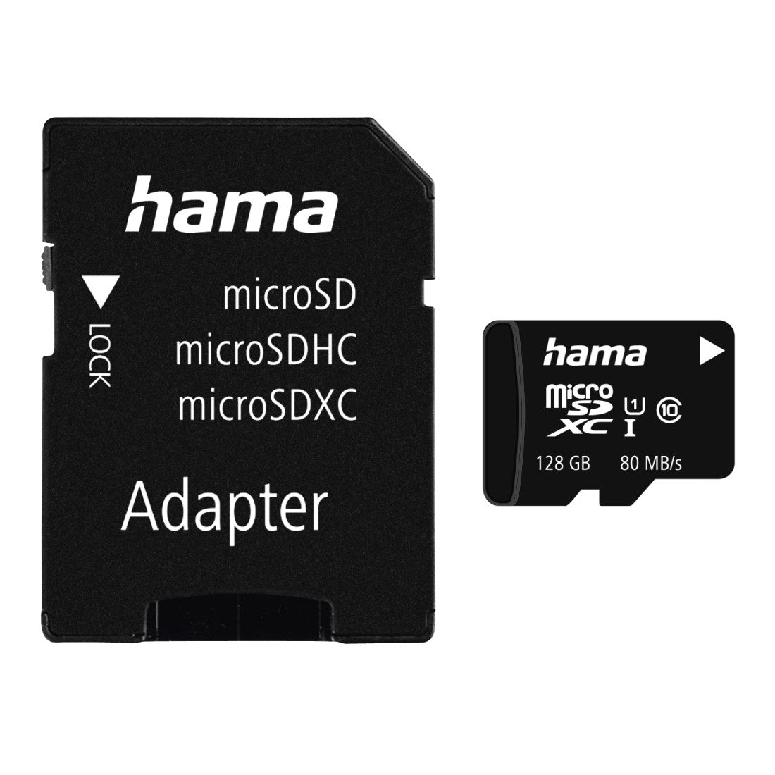 Hama 128GB MicroSDHC Card with SD Adapter, Class 10 UHS-I, Up to 80MB/s ..