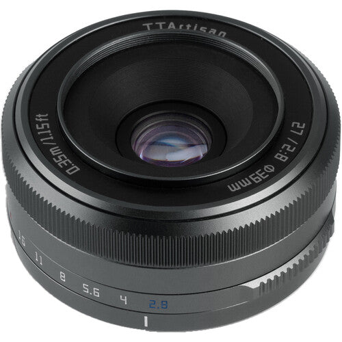 TTArtisan 27mm f/2.8 Lens - Fujifilm X Mount - Titanium Finish