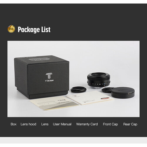 TTArtisan 27mm f/2.8 Lens - Fujifilm X Mount - Titanium Finish