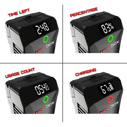 HEDBOX Nina M Smart Mini V-Mount Battery, Low Capacity Alarm, OLED Display