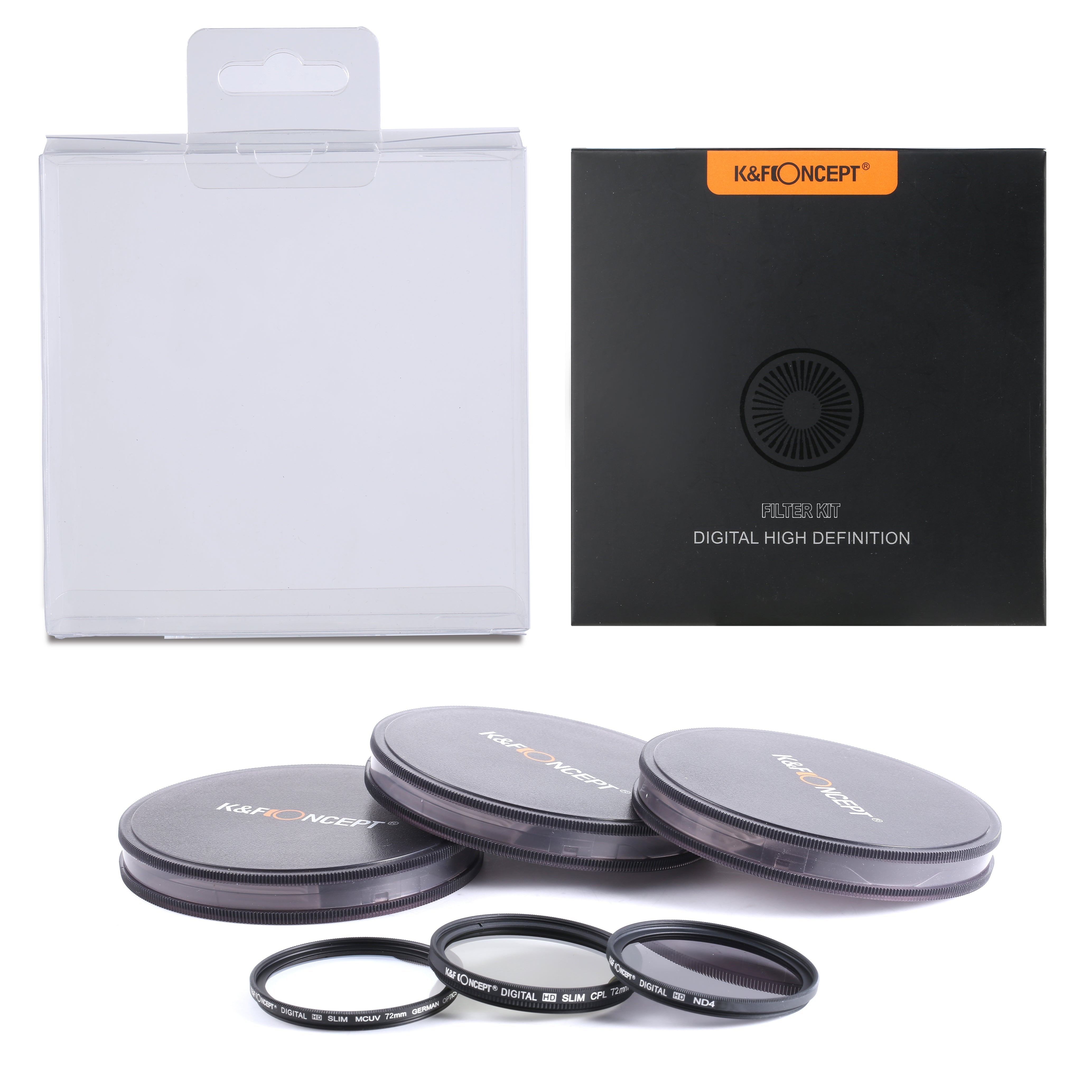 K&F Concept 58mm Filter Kit MCUV+Slim CPL+ND4 (SKU1465)