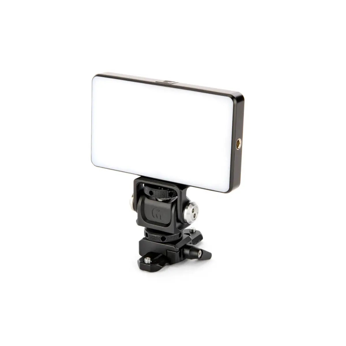 Small rectangular light with a stand on a white background