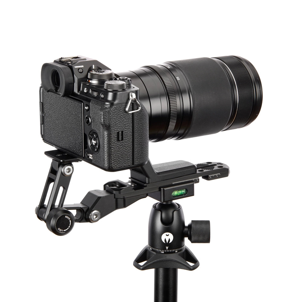 3 Legged Thing THINGY DARK & QR ULTRA 150mm Matte Black attached to camera on tripod 2