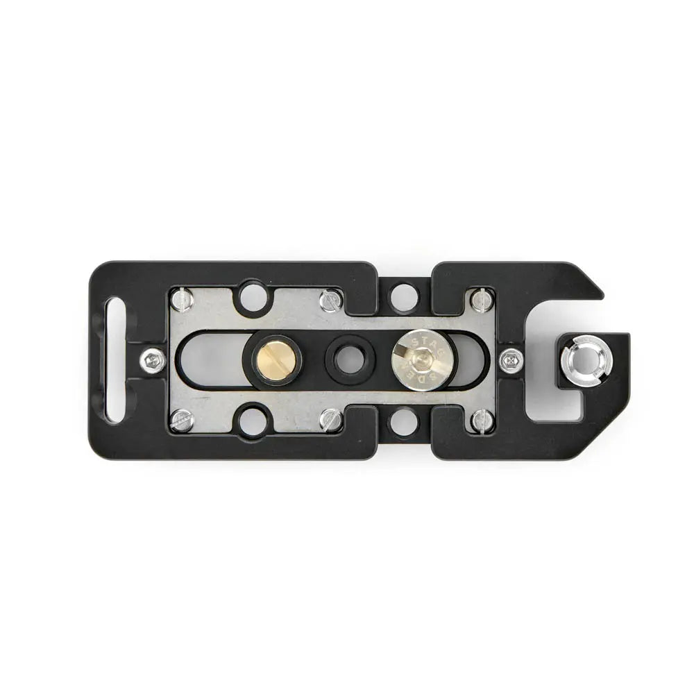 Metal multitool with various tools on a white background