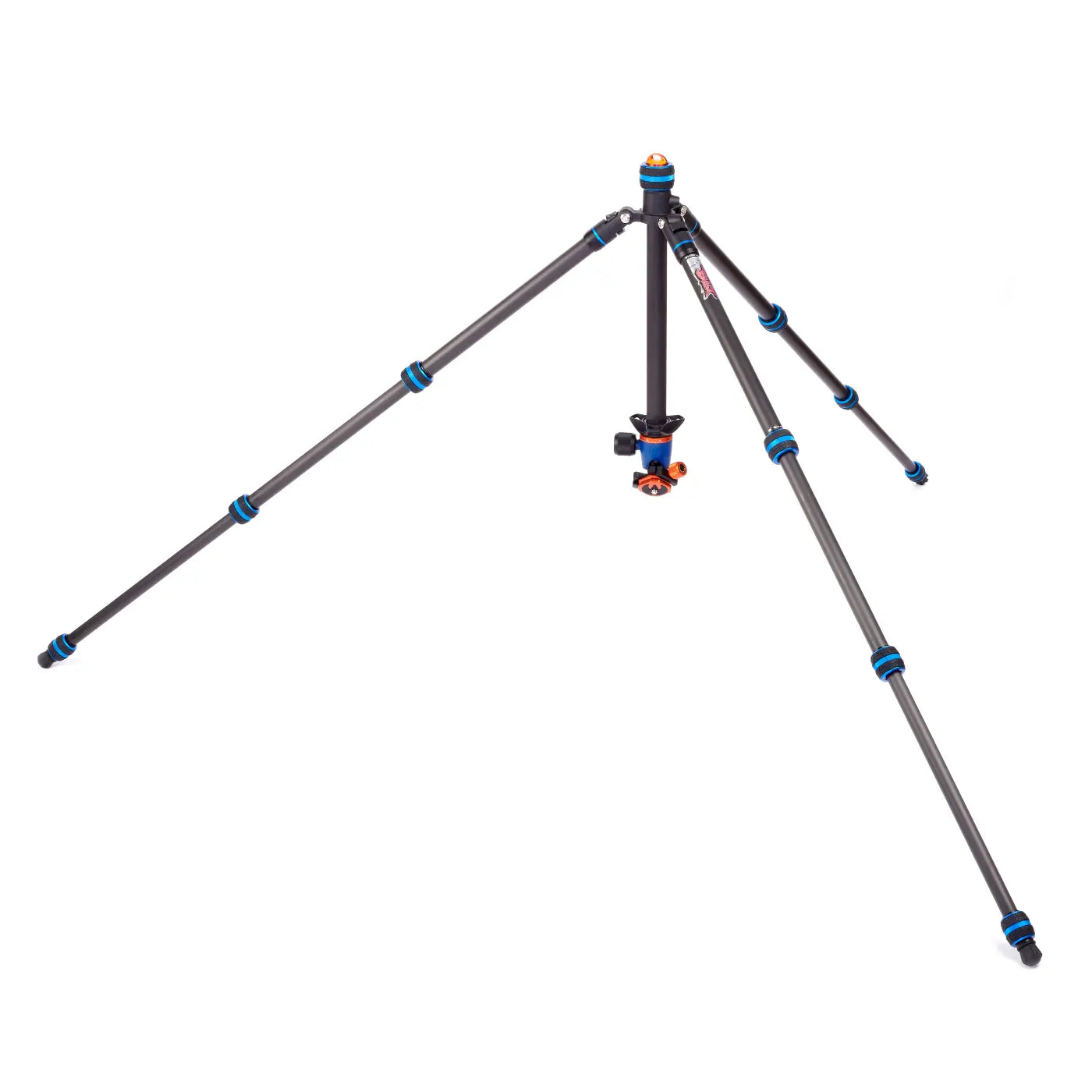 Camera tripod on a white background