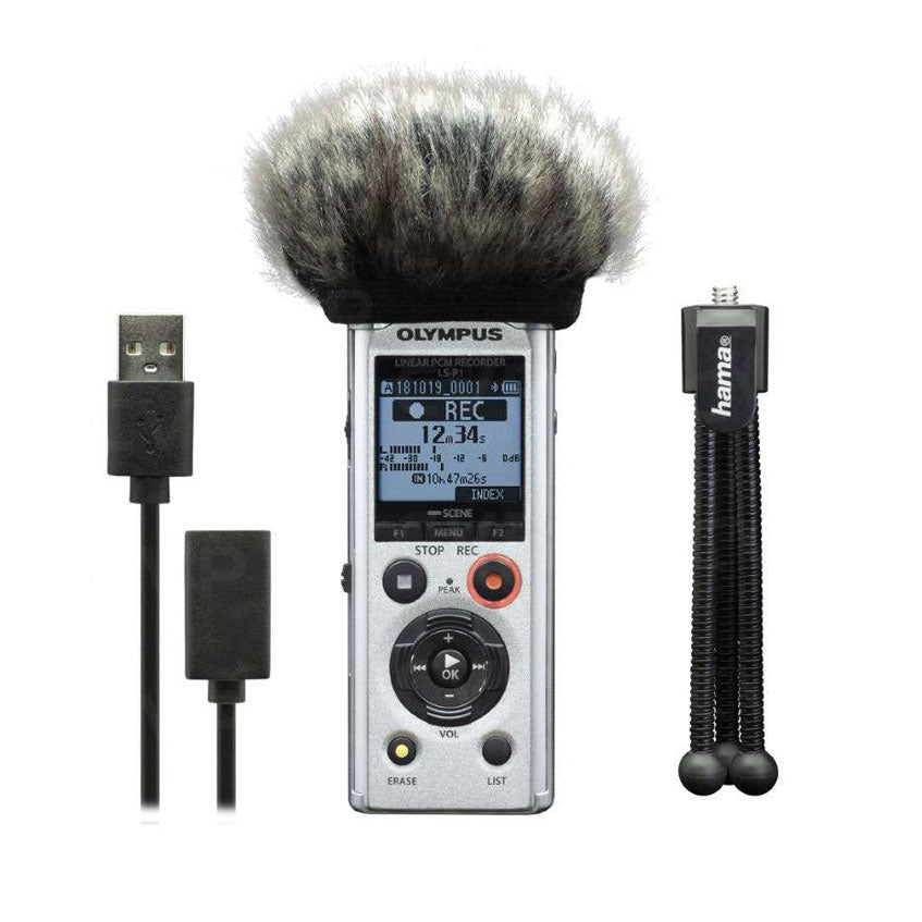 Olympus LS-P1 Audio Recorder Podcaster Bundle