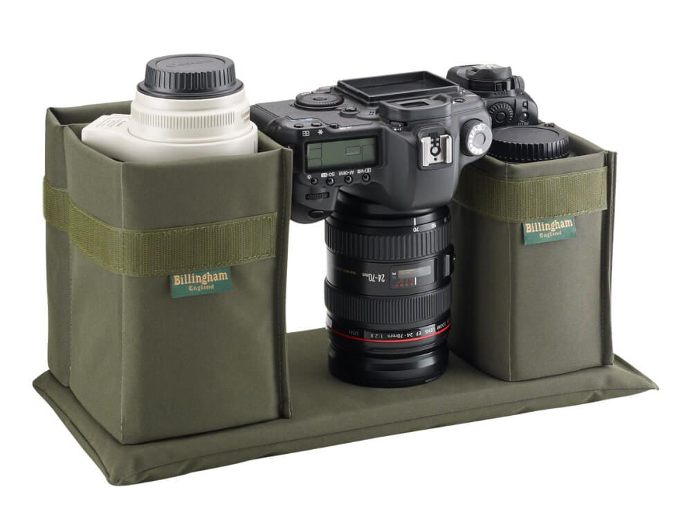 Image of Billingham 5 Series 335 Shoulder Camera Bag - Khaki Canvas / Tan Leather