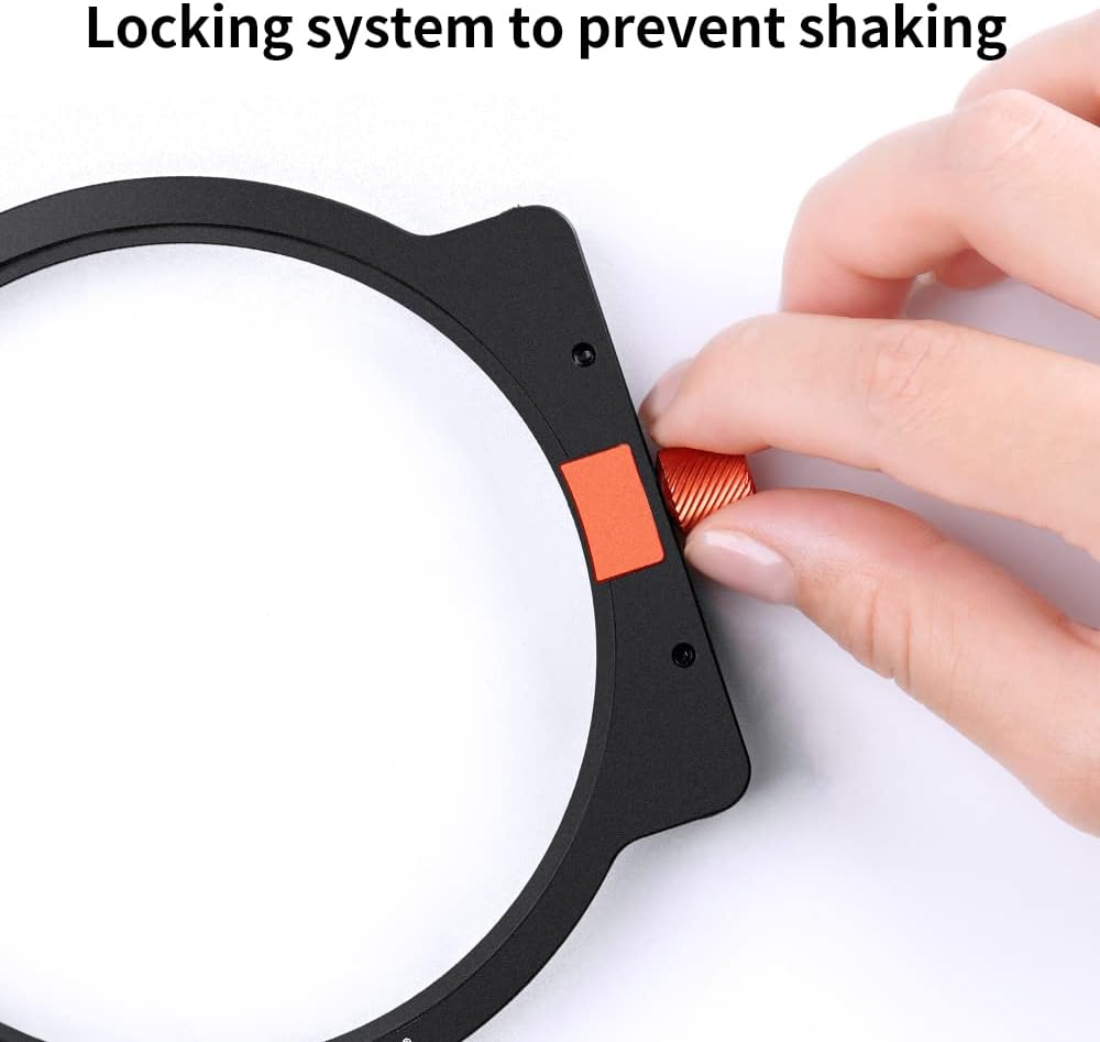 K&F Concept Metal Square Filter Holder 100mm with 8 Lens Filter Adapter Rings 49mm-82mm