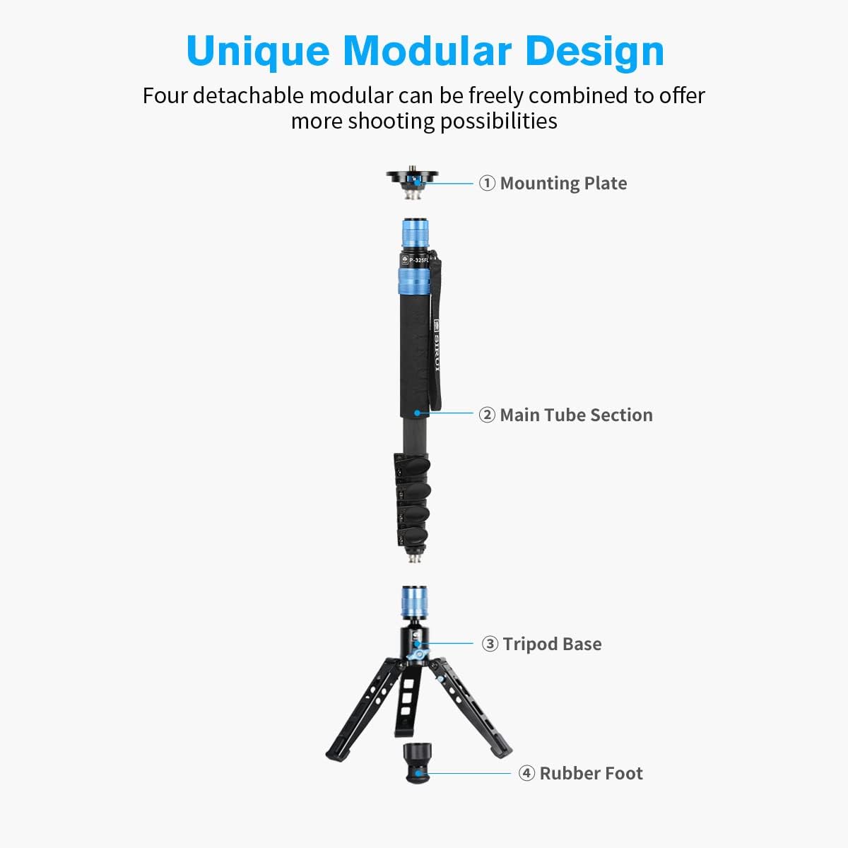 SIRUI P-325FL Monopod with VA-5 Fluid Video Head