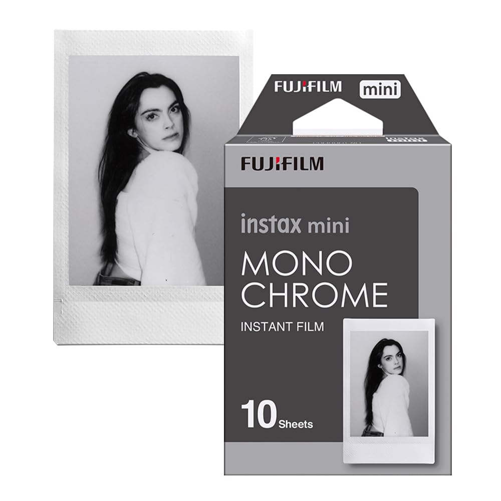 Fujifilm instax 3x10 film mini camera, monochrome WW1 zwart/wit Fujifilm instax 3x10 film mini camera, monochrome WW1 zwart/wit