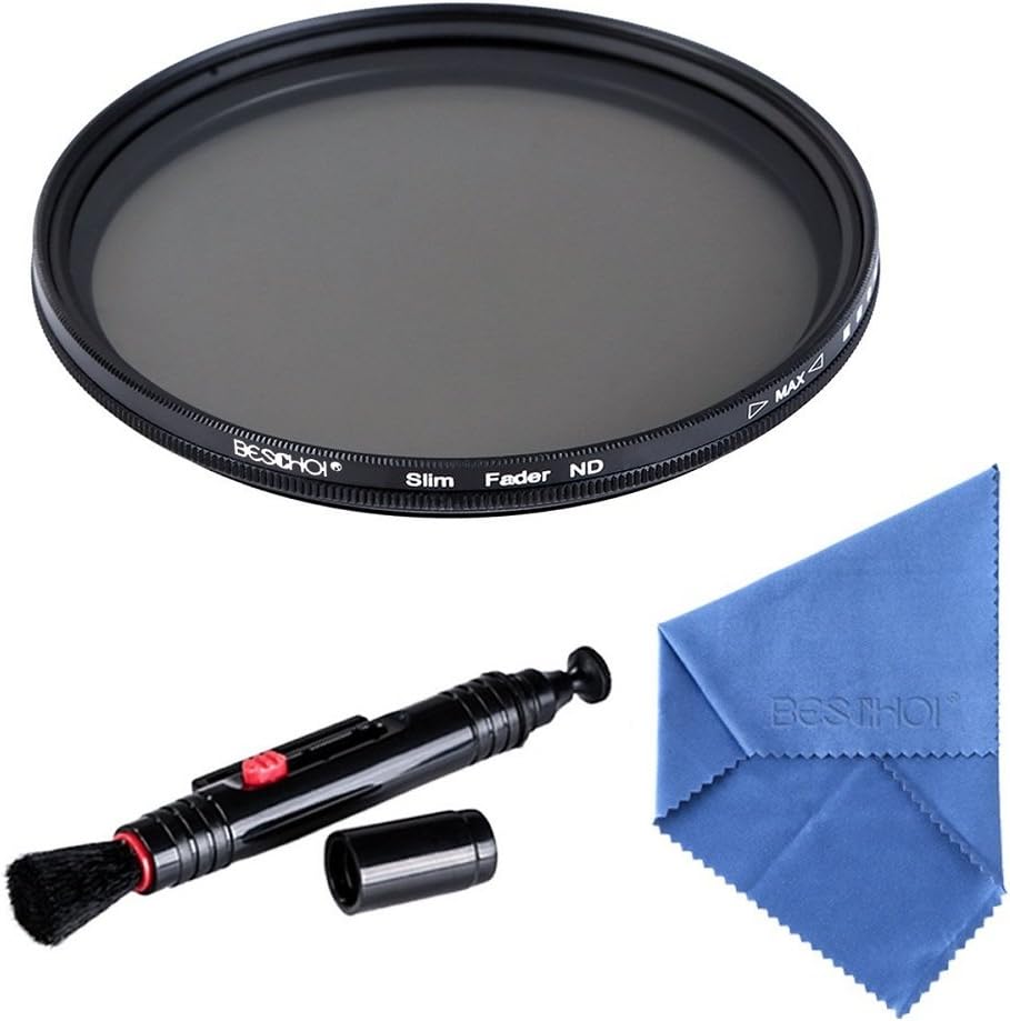 Beschoi 67mm ND Lens Filters Kit ND Fader Neutral Density Adjustable Variable Filter (ND2 to ND400)