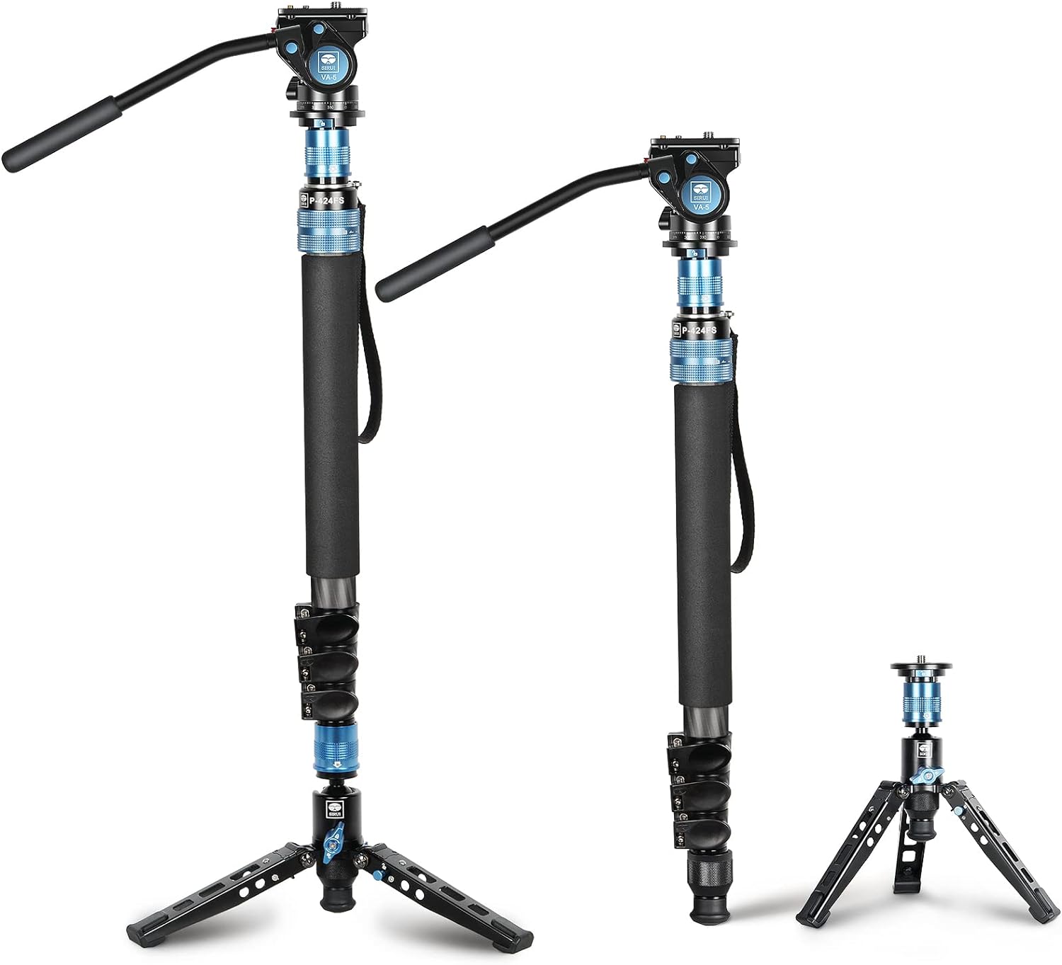 SIRUI P-424FS Carbon Fibre Monopod Kit with VA-5 Fluid Video Head