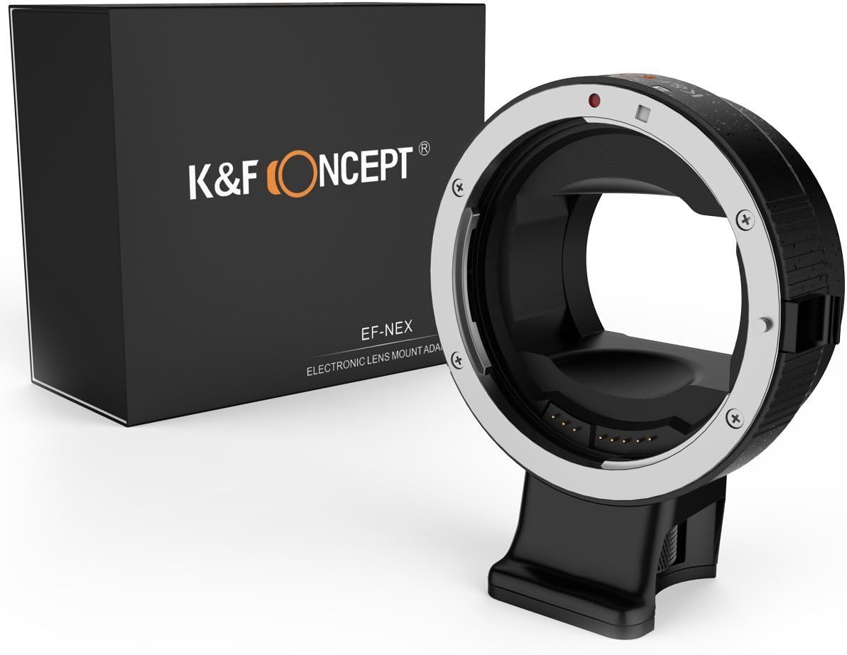 Image of Lens Mount Adapter, K&F Concept Auto Focus Electronic AF Canon EOS EF EF-S lens to Sony NEX E Mount Adapter Ring