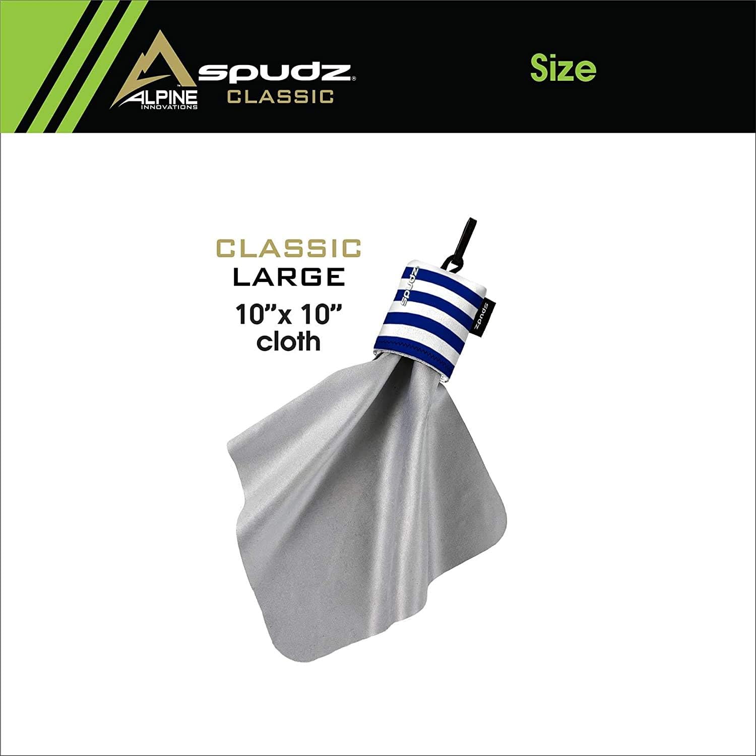 Spudz 10x10 Classic Lens Cloth In Pouch - Gray Chevron
