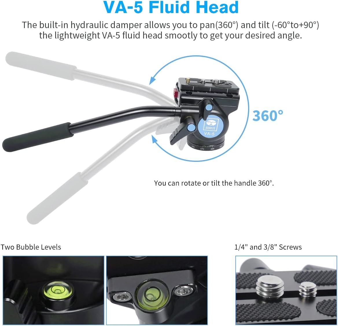 SIRUI P-325FL Monopod with VA-5 Fluid Video Head