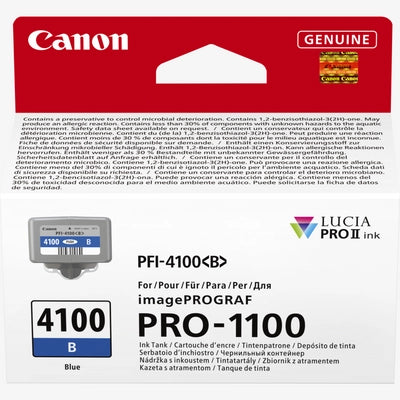 Canon LUCIA PRO II PFI-4100B Blue Ink Cartridge for PRO-1100 Printer