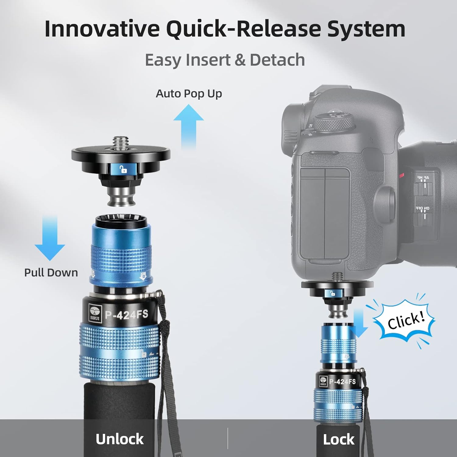 SIRUI P-424FS Carbon Fibre Monopod Kit with VA-5 Fluid Video Head