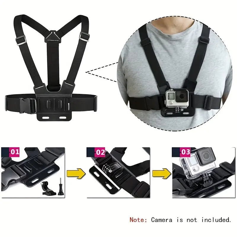 Generic chest mount strap for gopro & action cameras