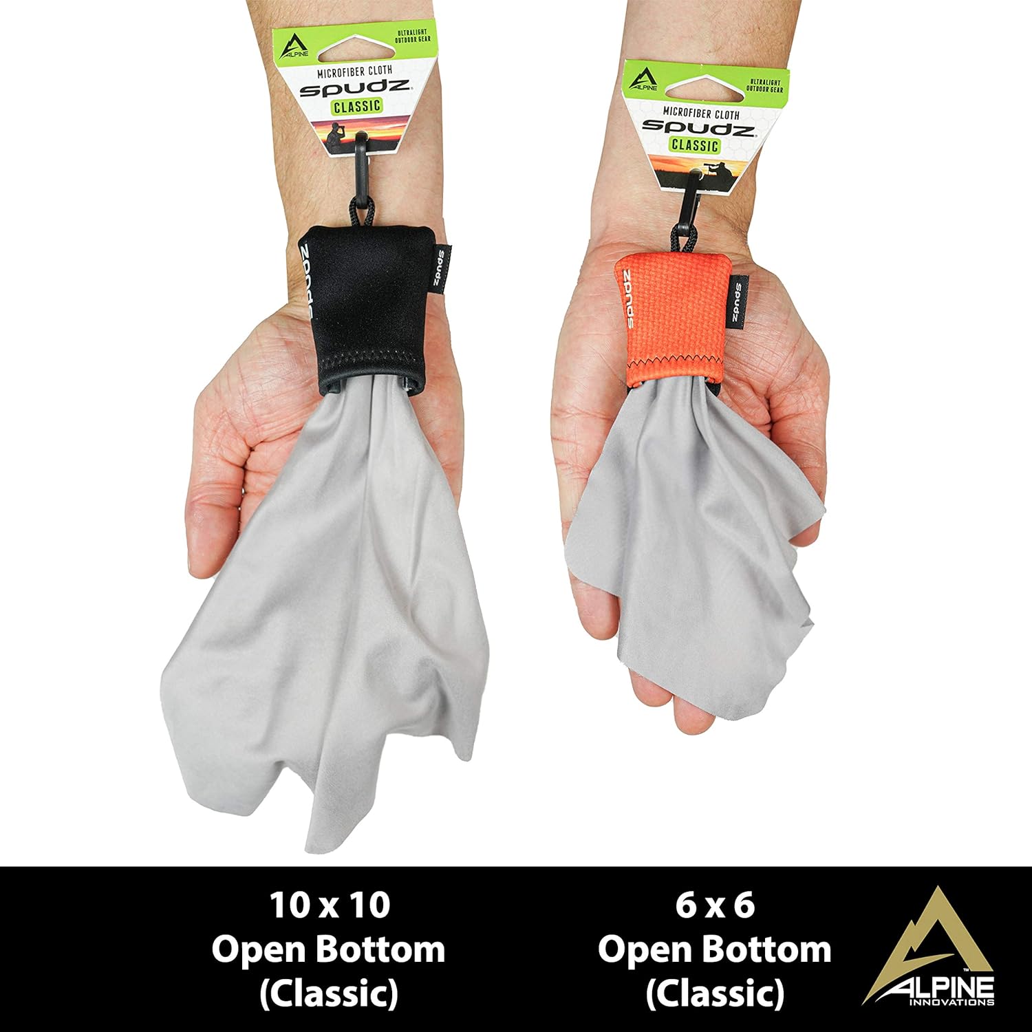 Spudz 10x10 Classic Lens Cloth In Pouch - Green