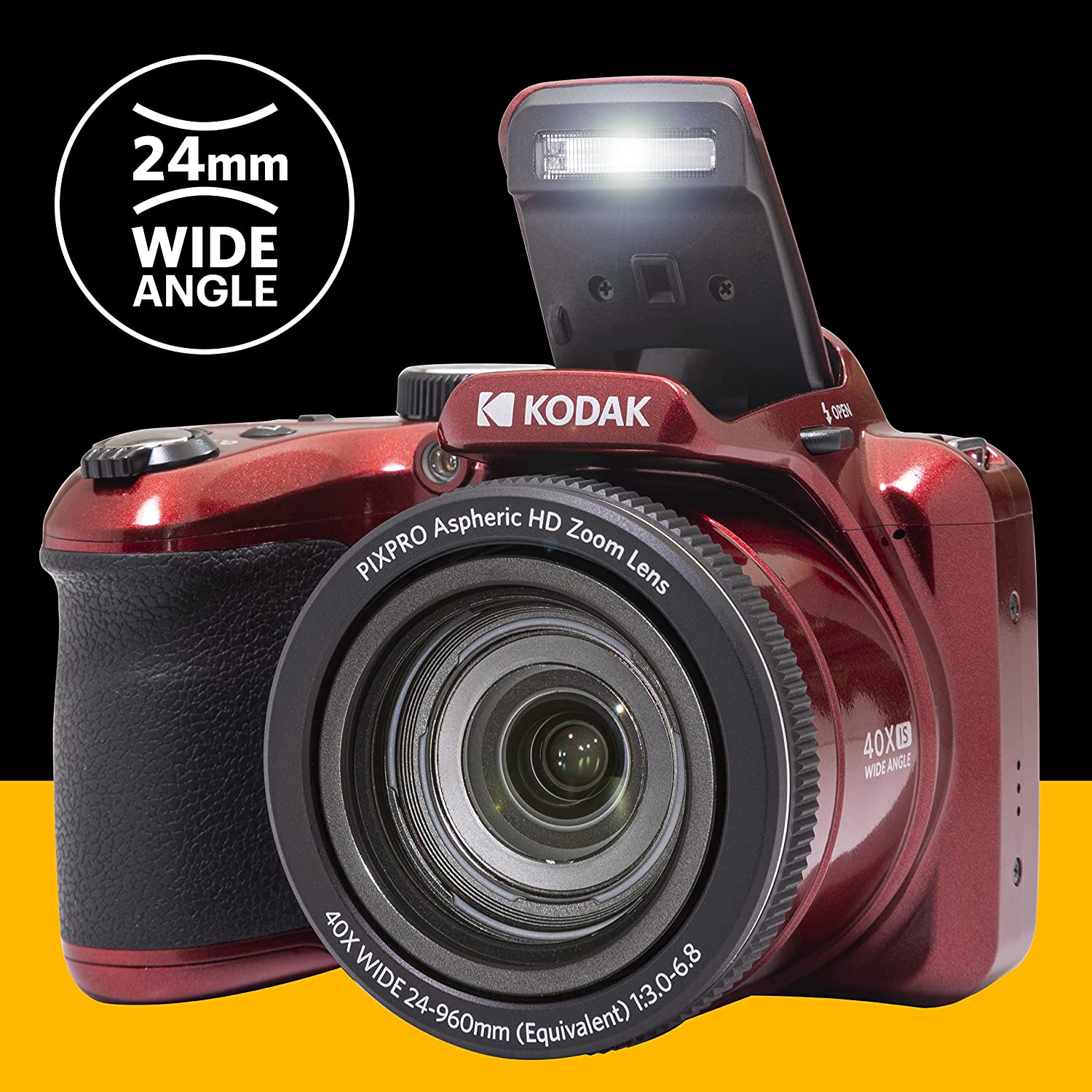 CLEARANCE Kodak Pixpro AZ405 Digital Bridge Camera (Red)