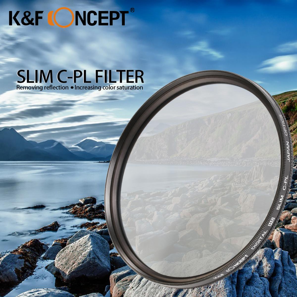K&F Concept 55mm circular polarising filter CPL polarisation filter