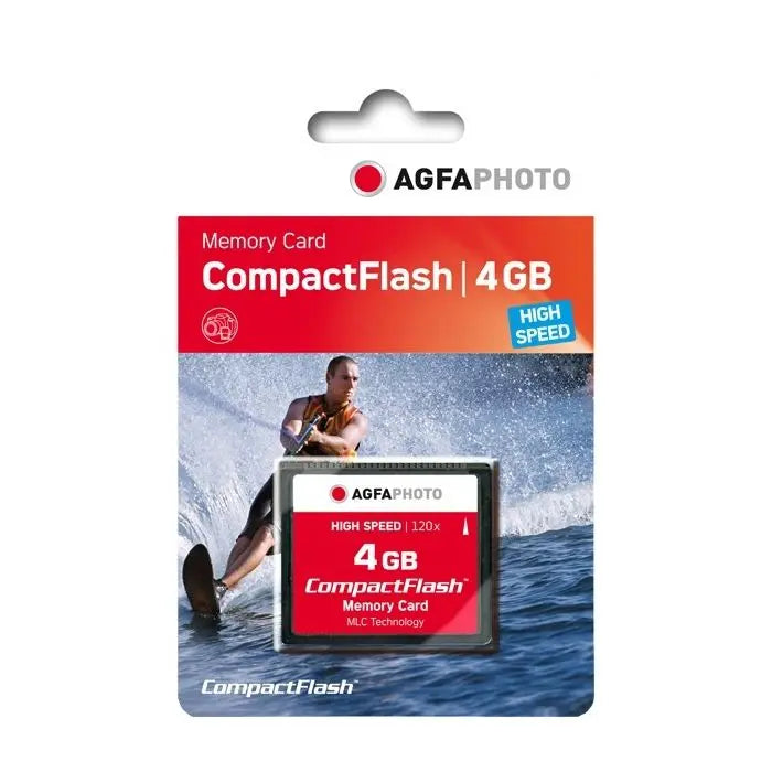 AgfaPhoto 4GB CF 120x Compact Flash Memory Card front angle