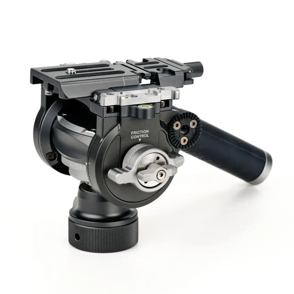 Camera pan and tilt head on a white background