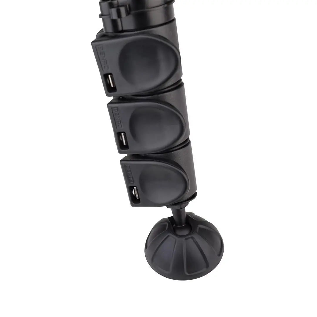 Black USB charging station with multiple ports on a white background