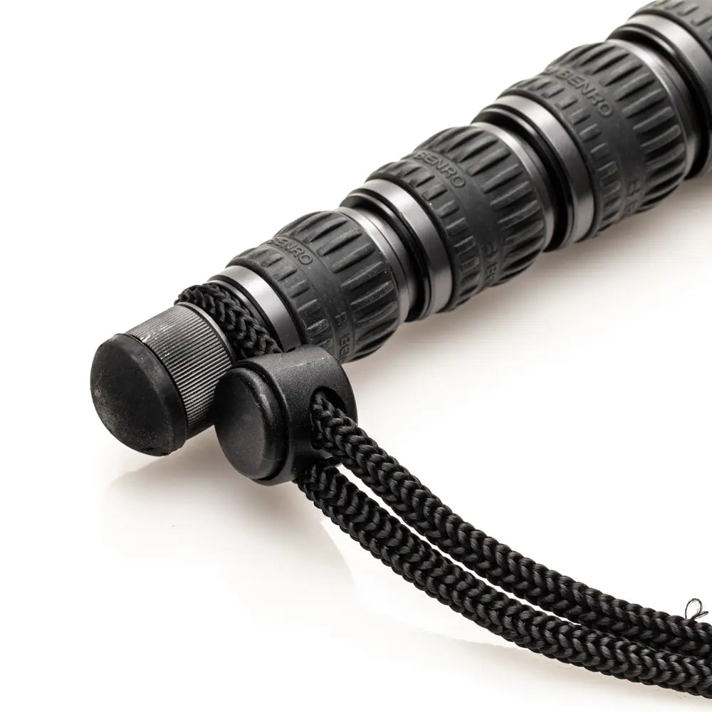 Benro MSDPL46C SupaDupa Monopod side angle close up of tripod foot with carry sling attached