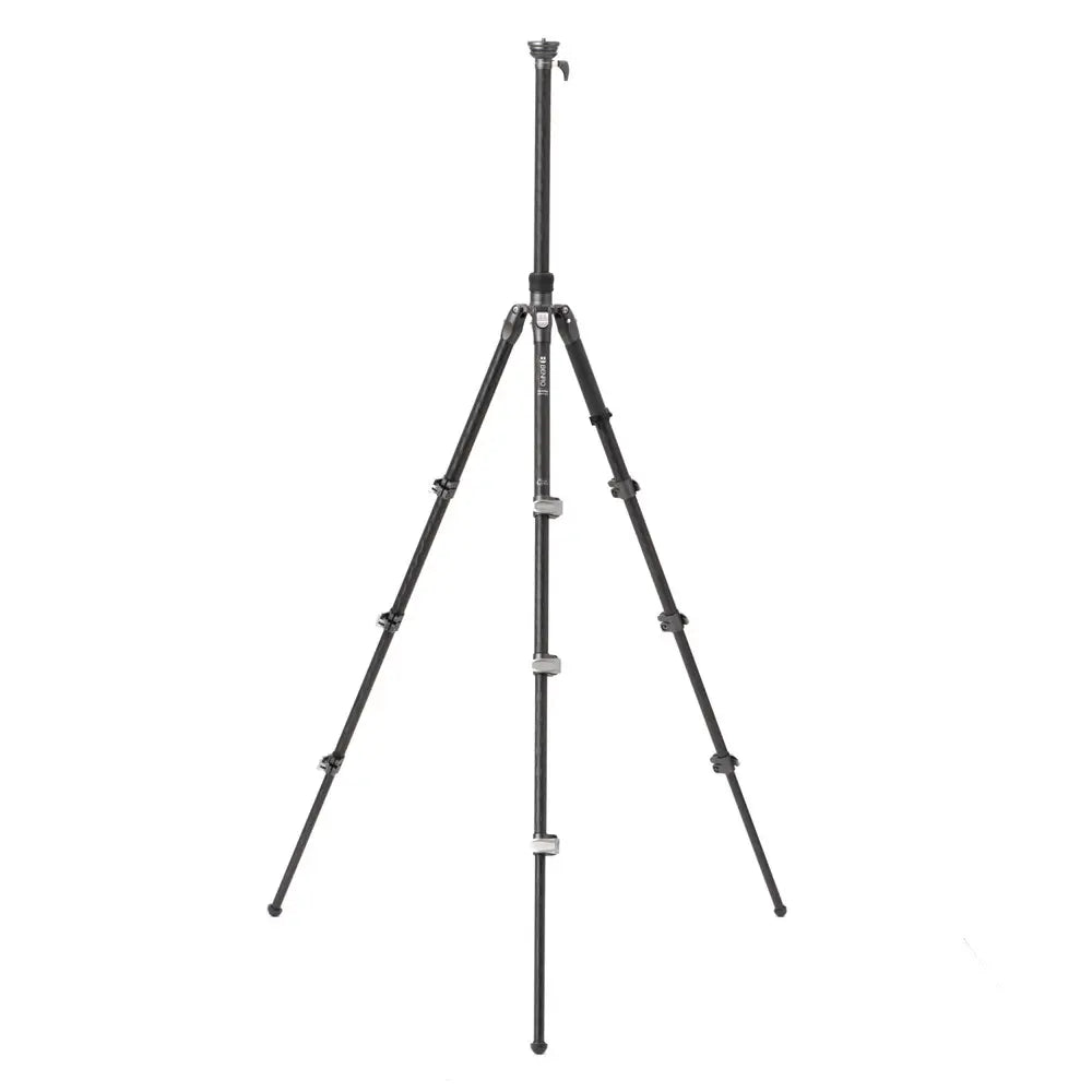Black tripod on a white background