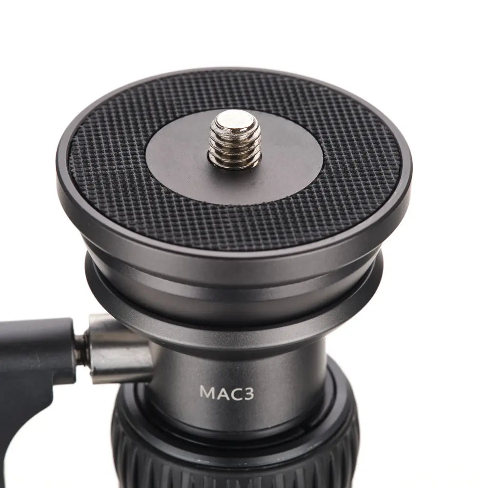 Camera tripod head with 'MAC3' branding on a white background