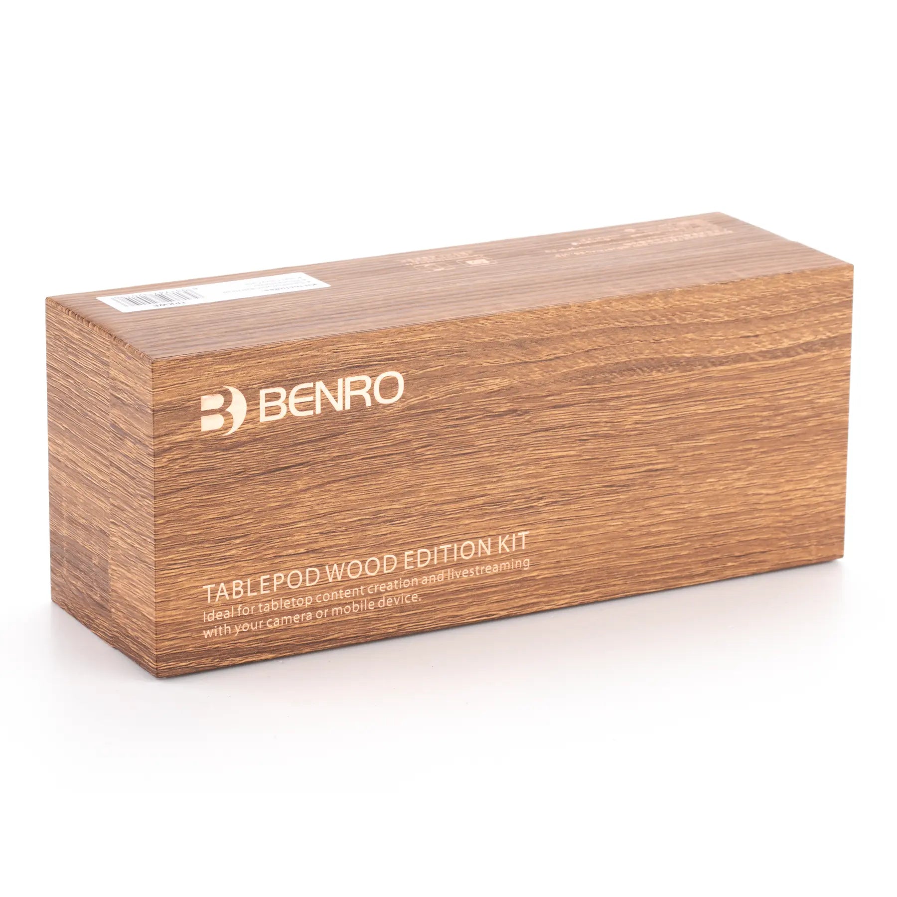 Benro Tablepod Tripod Wooden Edition Kit side angle of box