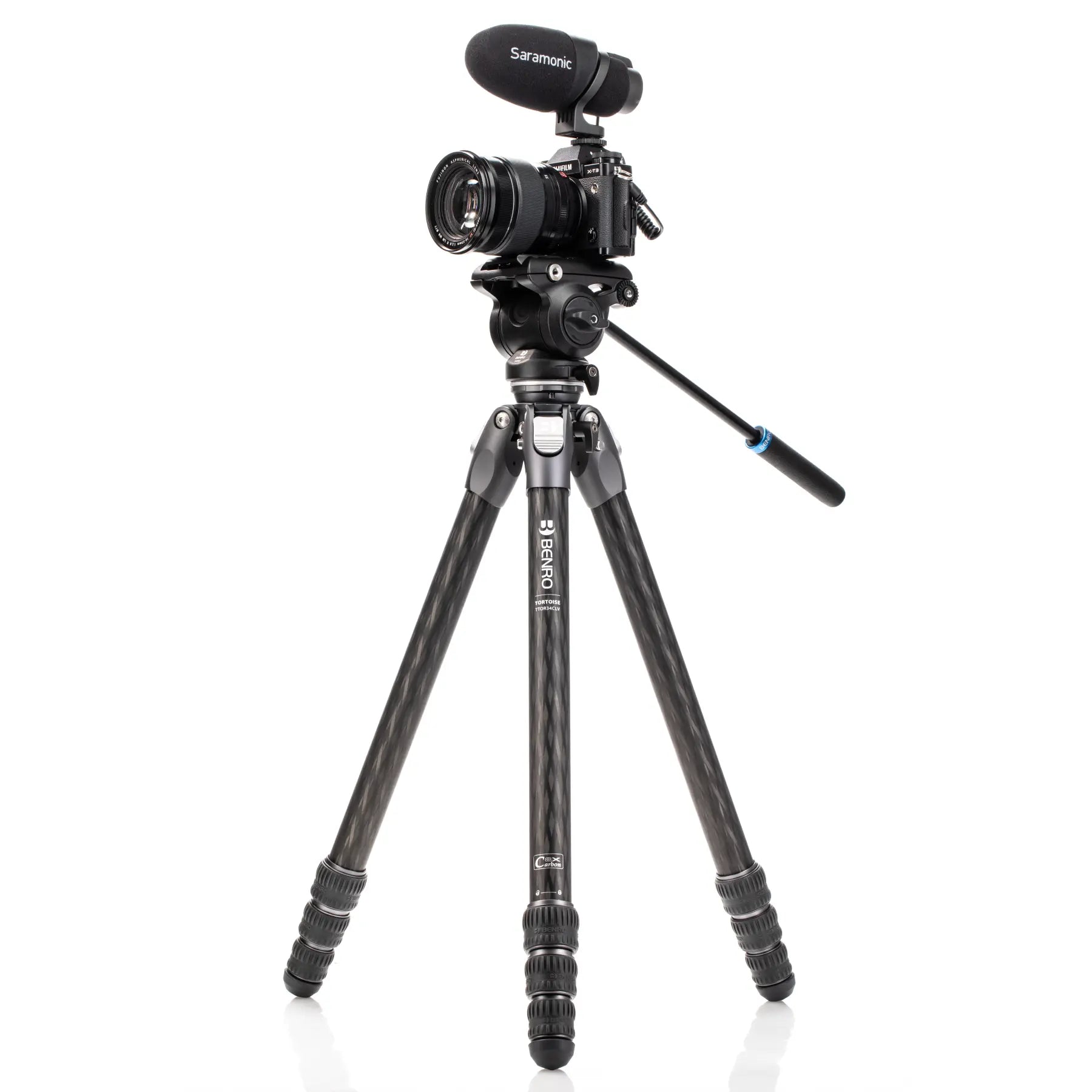 Benro Tortoise 34CLV Carbon Fiber Tripod with S4 PRO Video Head Kit