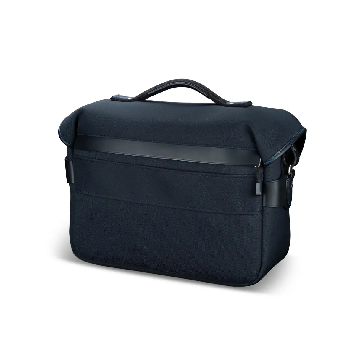 Black briefcase on a white background