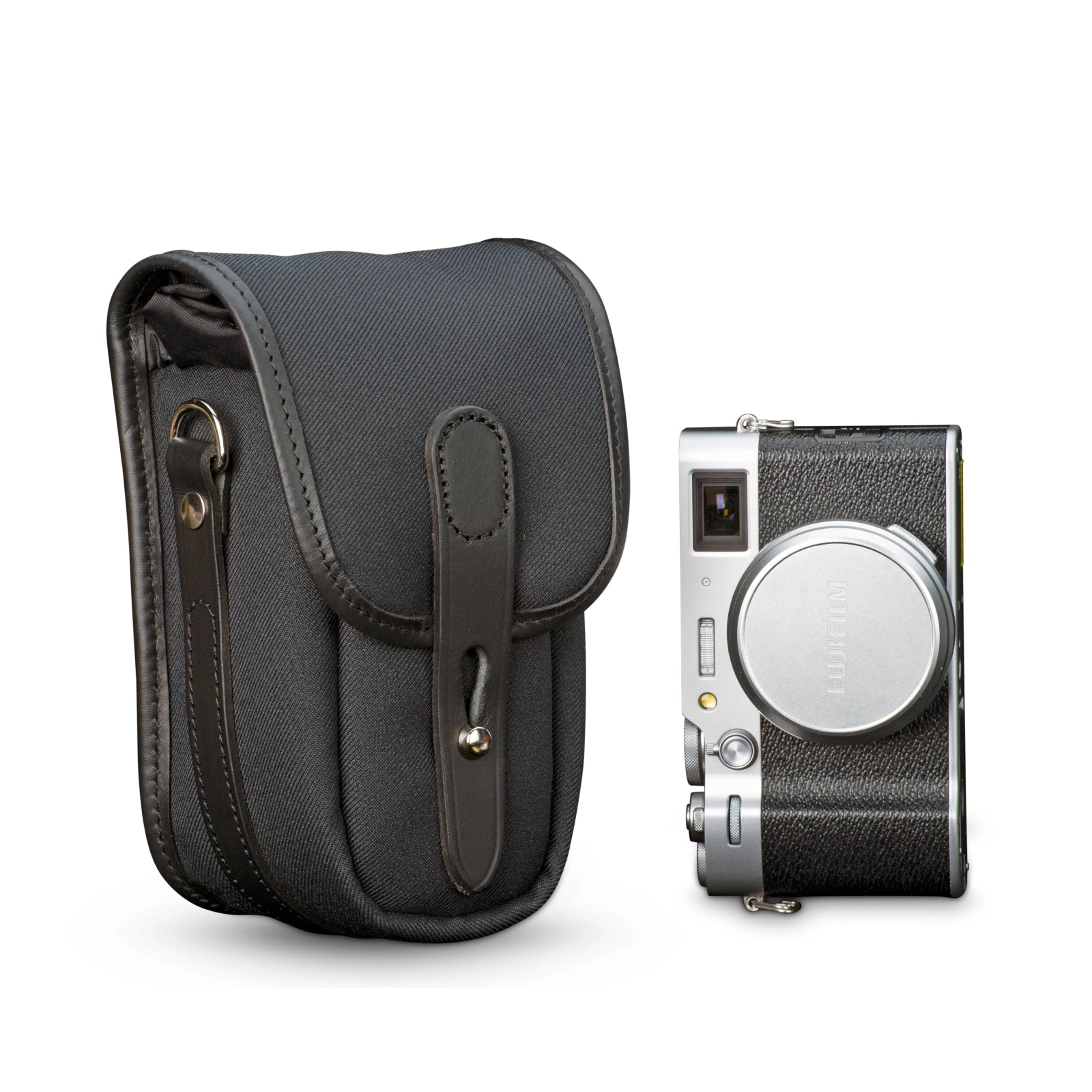 Billingham TEN-16 Black Fibrenyte/Black side angle with fuji x100VI