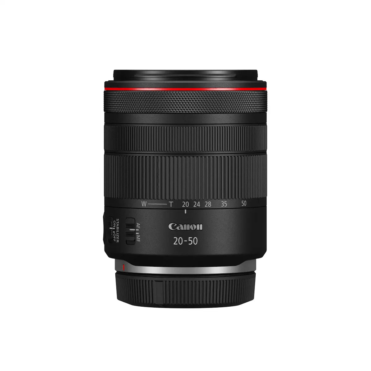 Canon camera lens with a white background