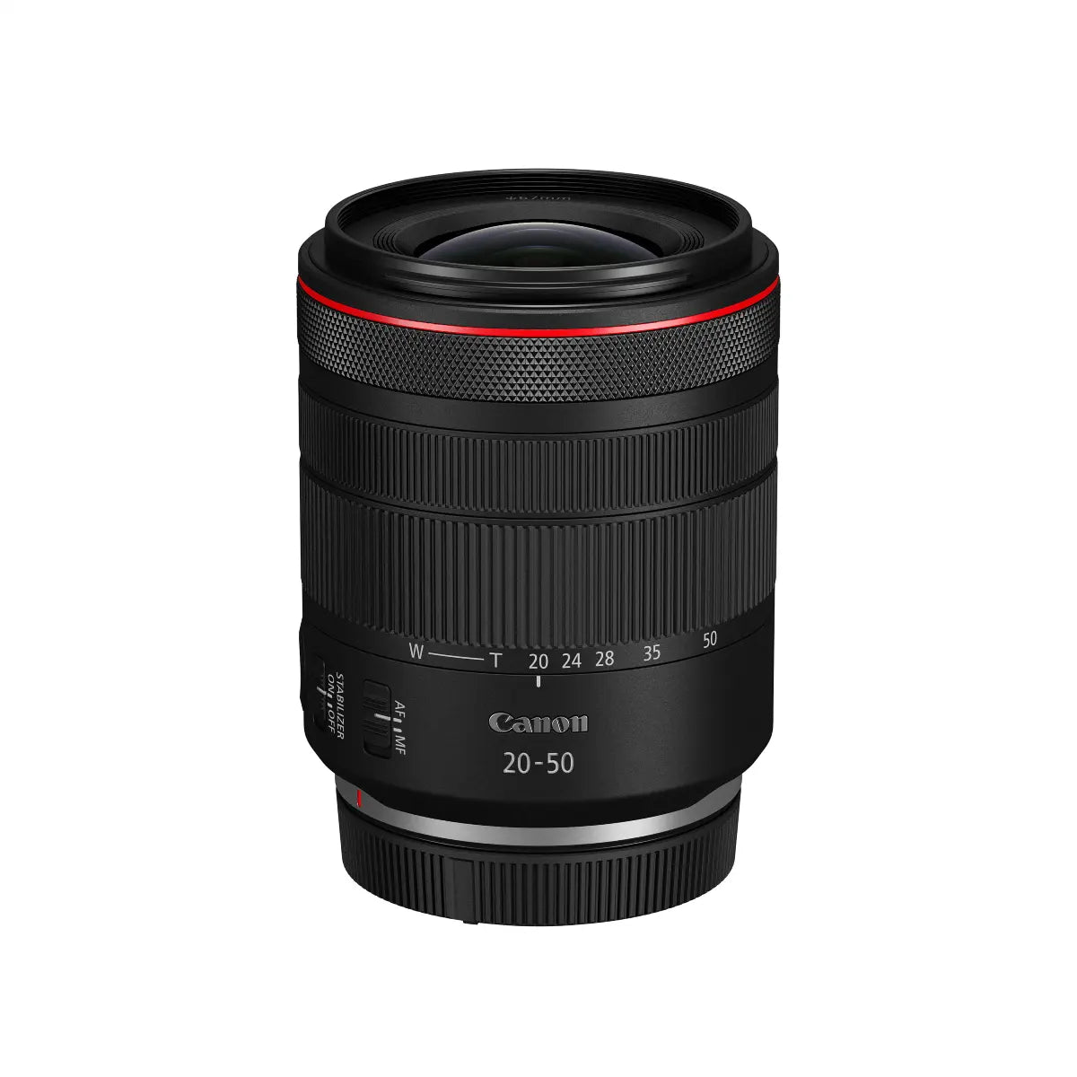 Canon camera lens with a white background