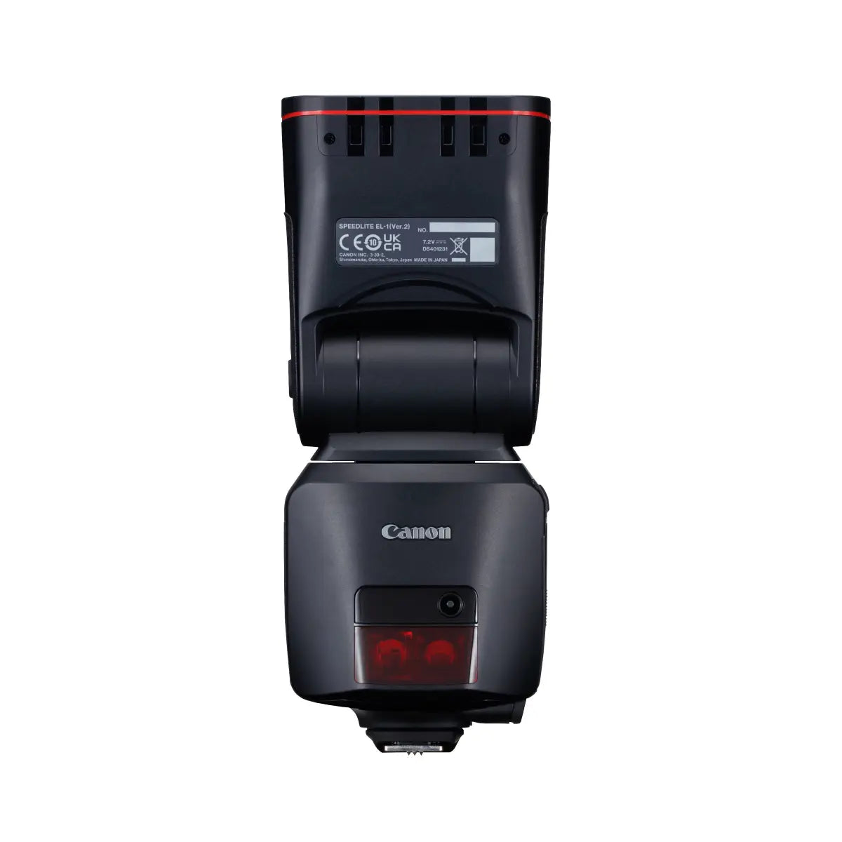 Canon Speedlite EL-1 (Ver.2) Flashgun front angle with speedlight facing upwards