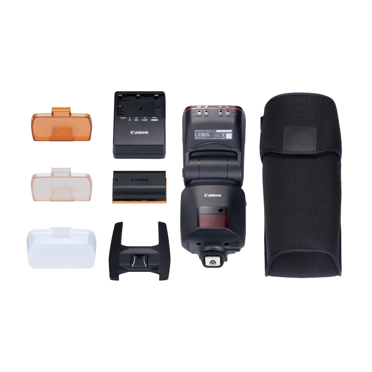 Canon Speedlite EL-1 (Ver.2) Flashgun top angle of box contents