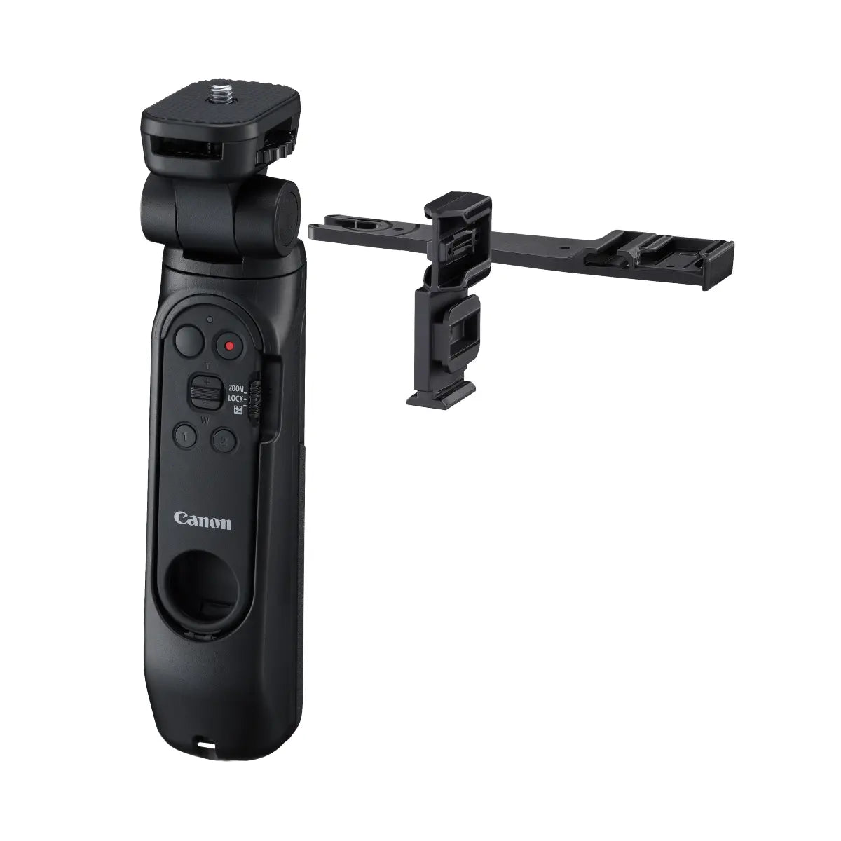Canon camera remote control with mount on a white background