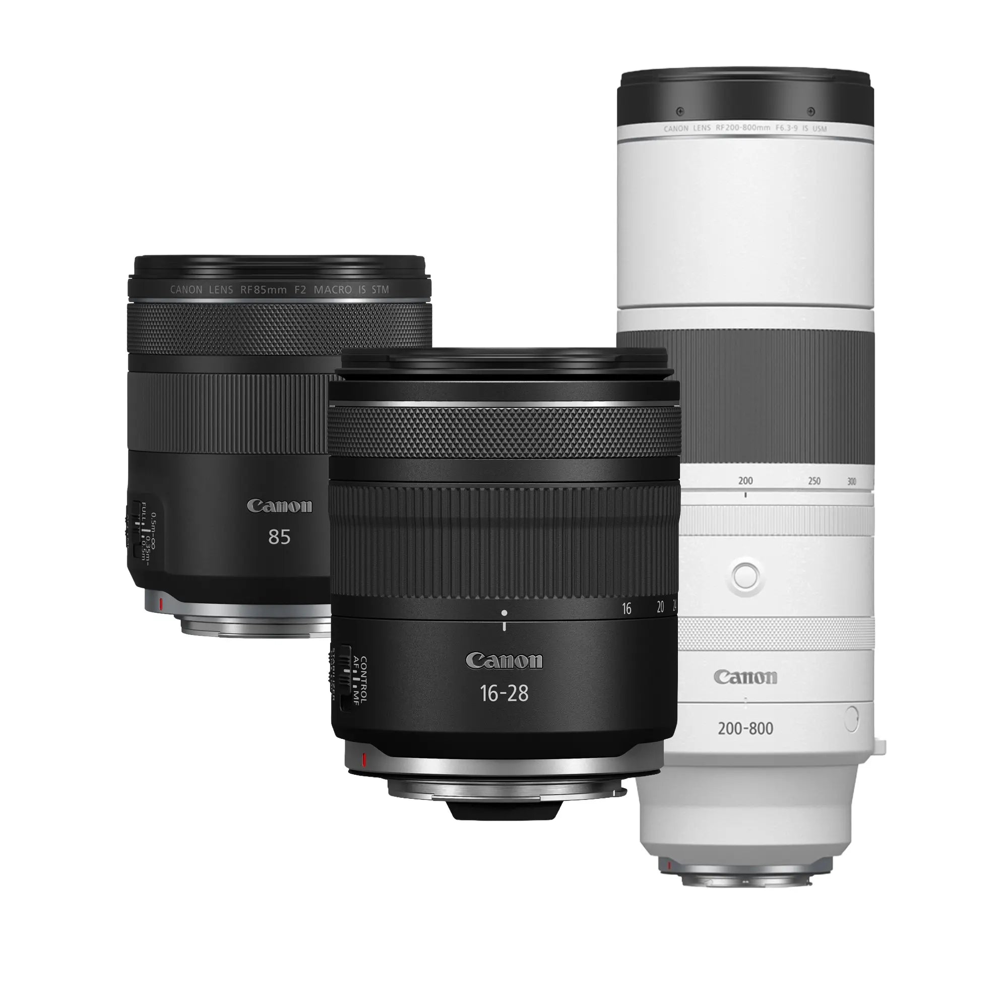 Canon Wide-Prime-Zoom Bundle - RF 16-28mm, RF 85mm, RF 200-800mm