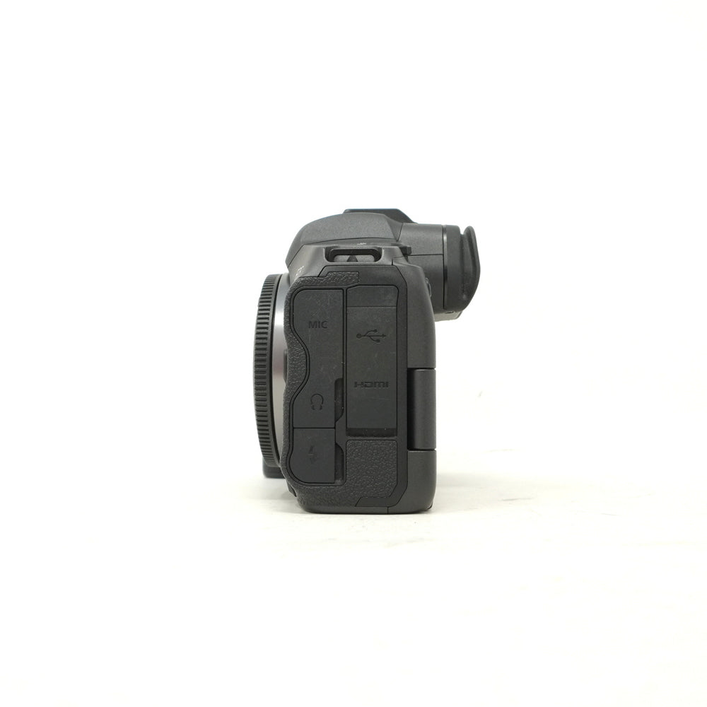 Black camera on a white background