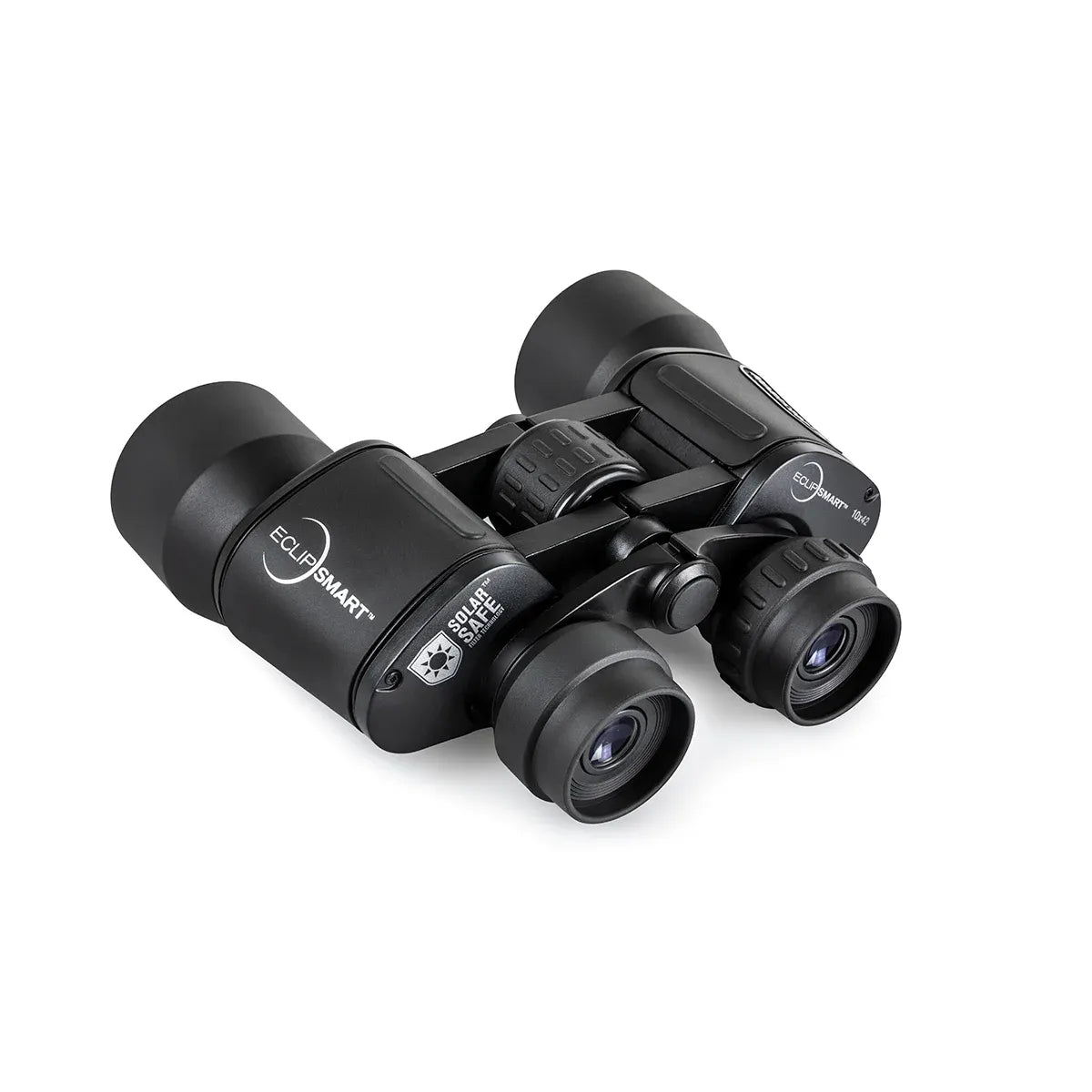 Black binoculars with 'EclipseSmart' branding on a white background