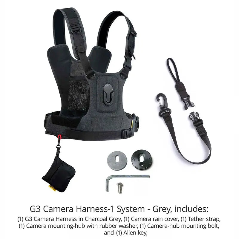 Cotton Carrier G3 Camera Harness - 1 Camera Harness - Grey