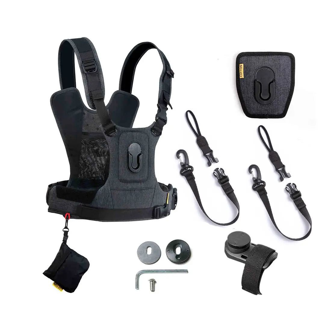 Cotton Carrier G3 Camera Harness - 1 Camera & 1 Binocular Harness - Grey