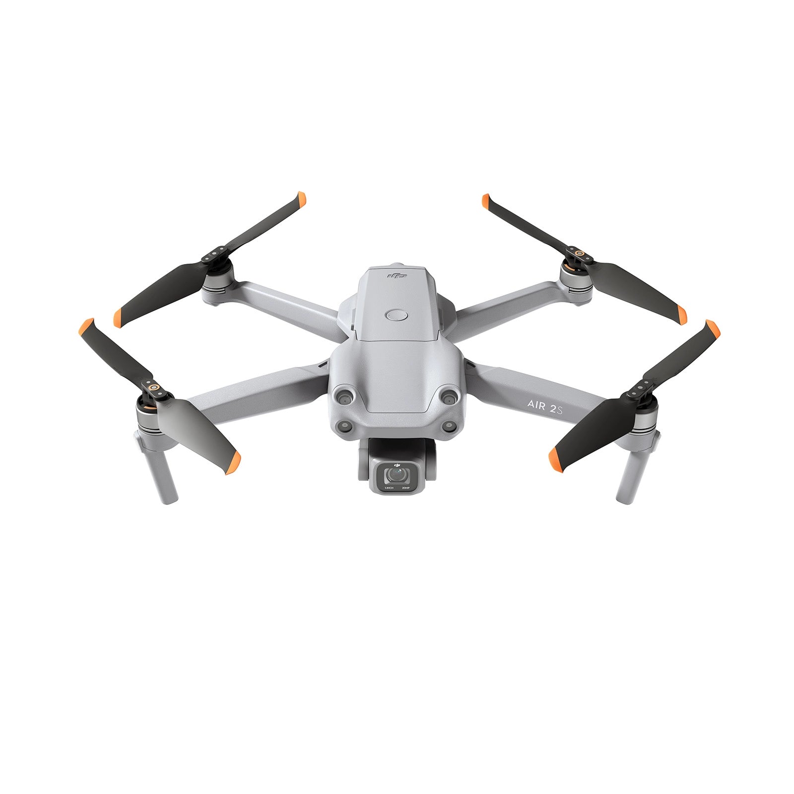 DJI Air 2S Drone with propellers extended front angle