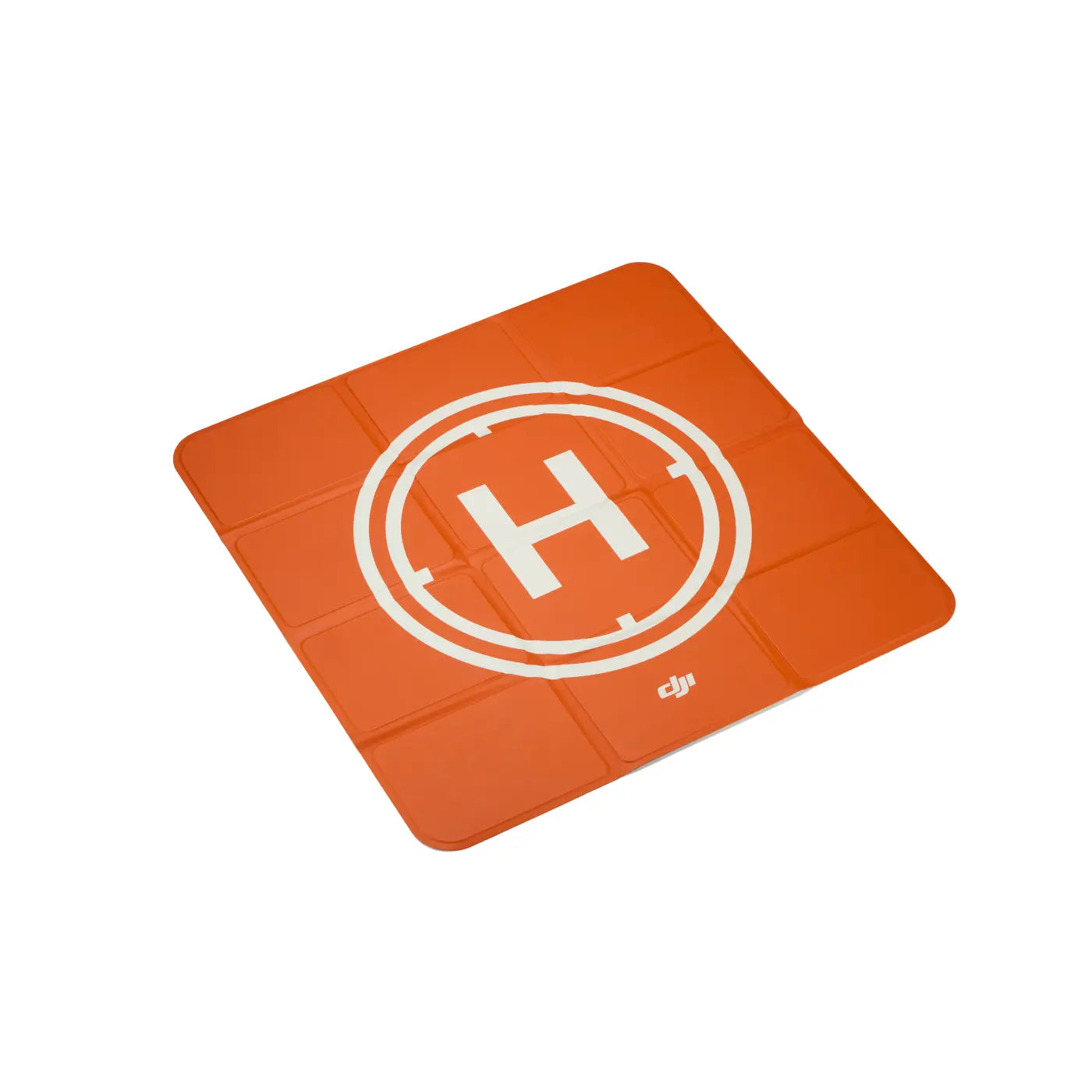 Orange mat with a white 'H' logo on a white background